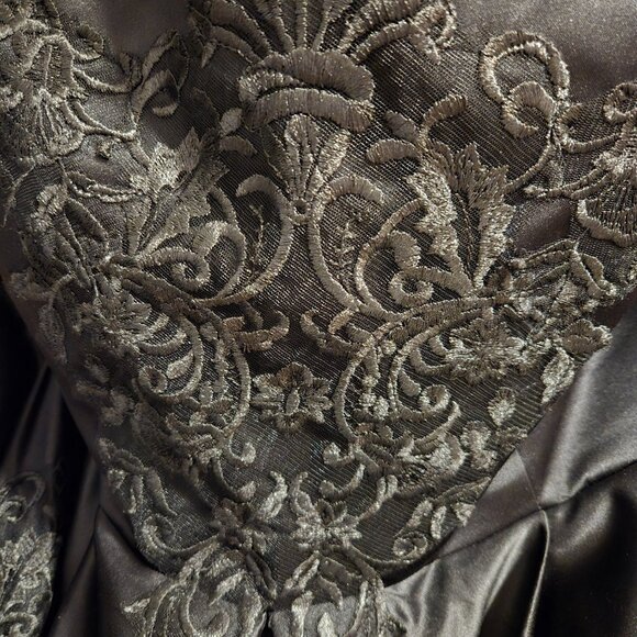 Full length black gown with corset lacing - Size 26 - Picture 3 of 4